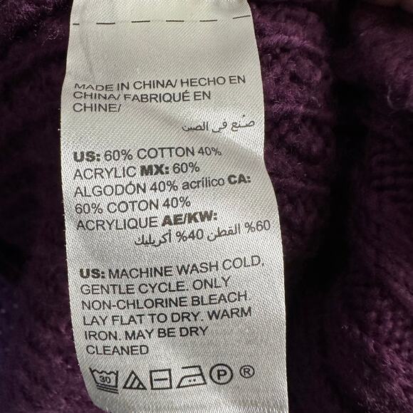 Chico’s womens cardigan purple long open front cozycore tradMom coastalcore - Picture 4 of 7